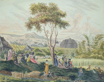 Fiesta familiar en Saint-Benoit, Isla de la Reunión, agosto 1813 de Genevieve Sophie Marie Adele Patu de Rosemont